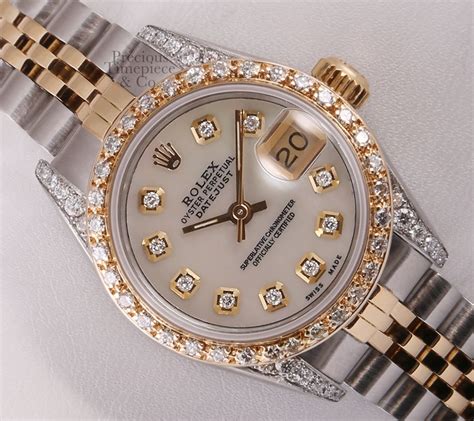 ladies rolex datejust 26mm white mop dial diamond|Rolex Datejust 26mm diamond bezel.